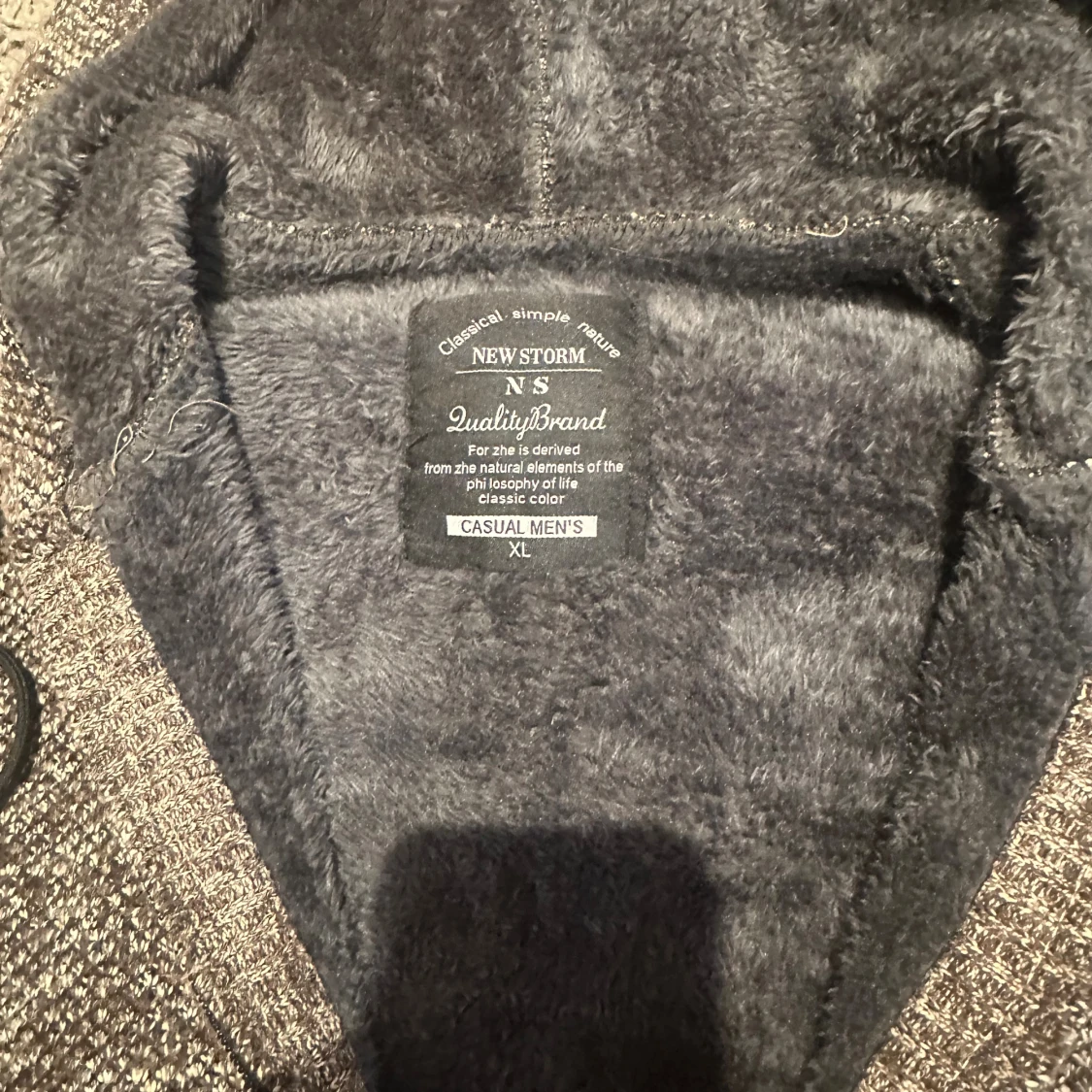 Stickad hoddie päls  - 1