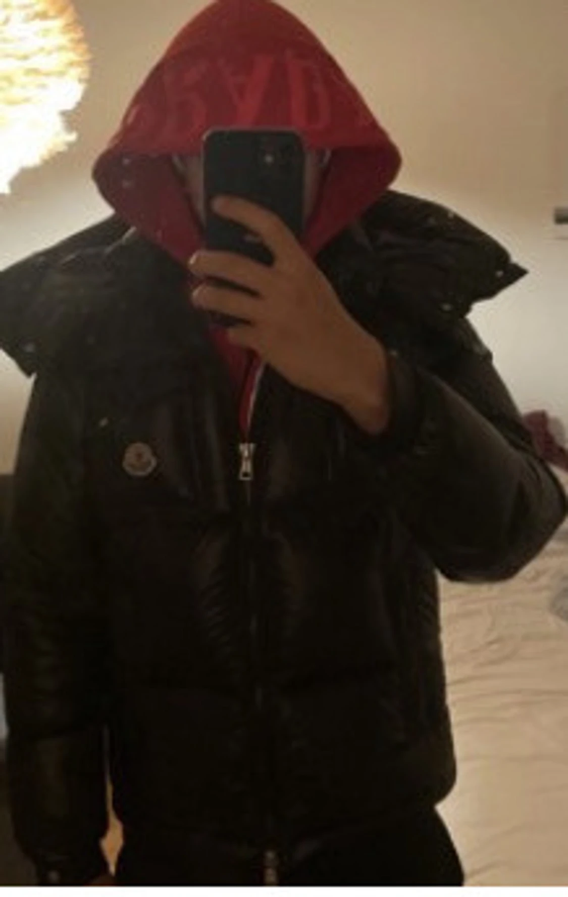 Svart Moncler pufferjacka herr