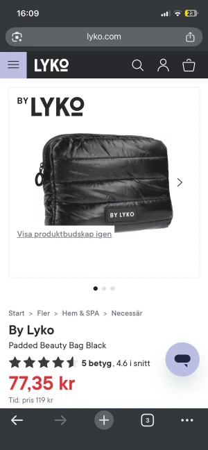 By Lyko necessär SVART - Oanvänd, helt ny och fräsch.