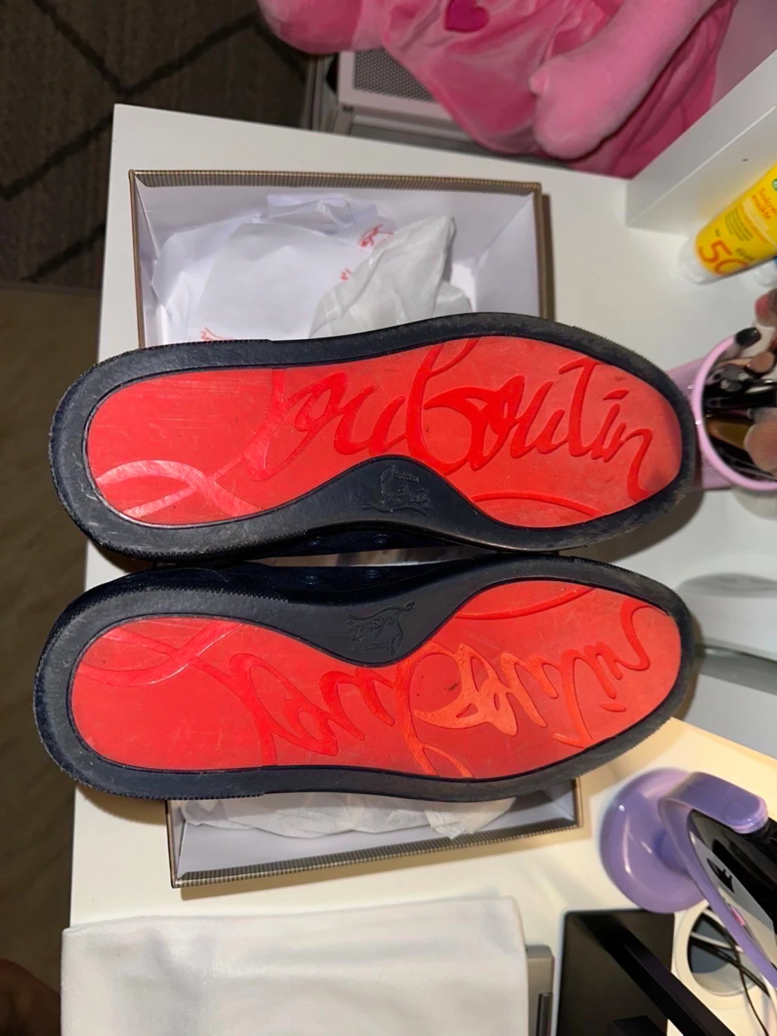 Mörkblå Christian Louboutin sneakers - 2