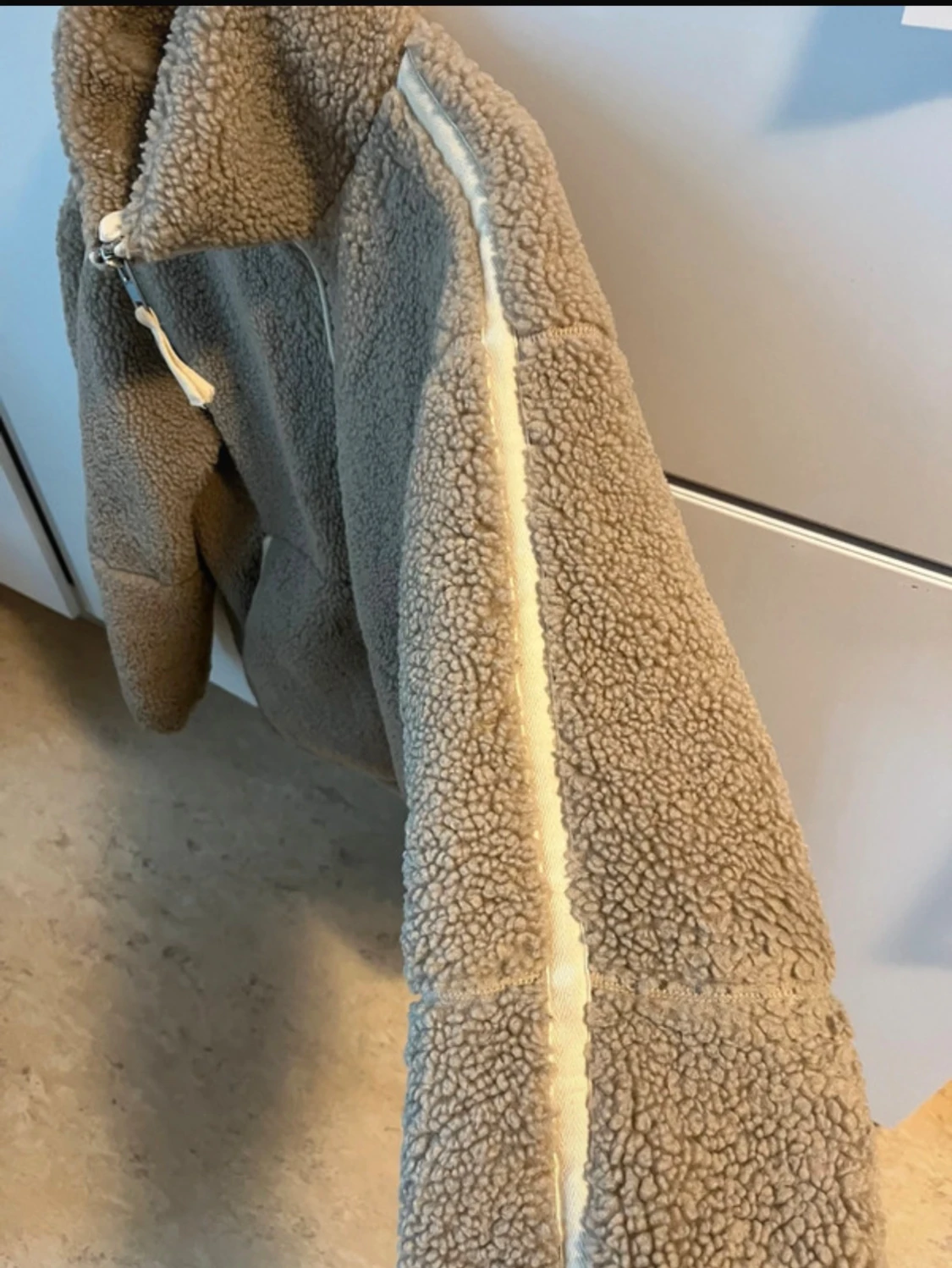 Beige teddyjacka från H&M XS - 1