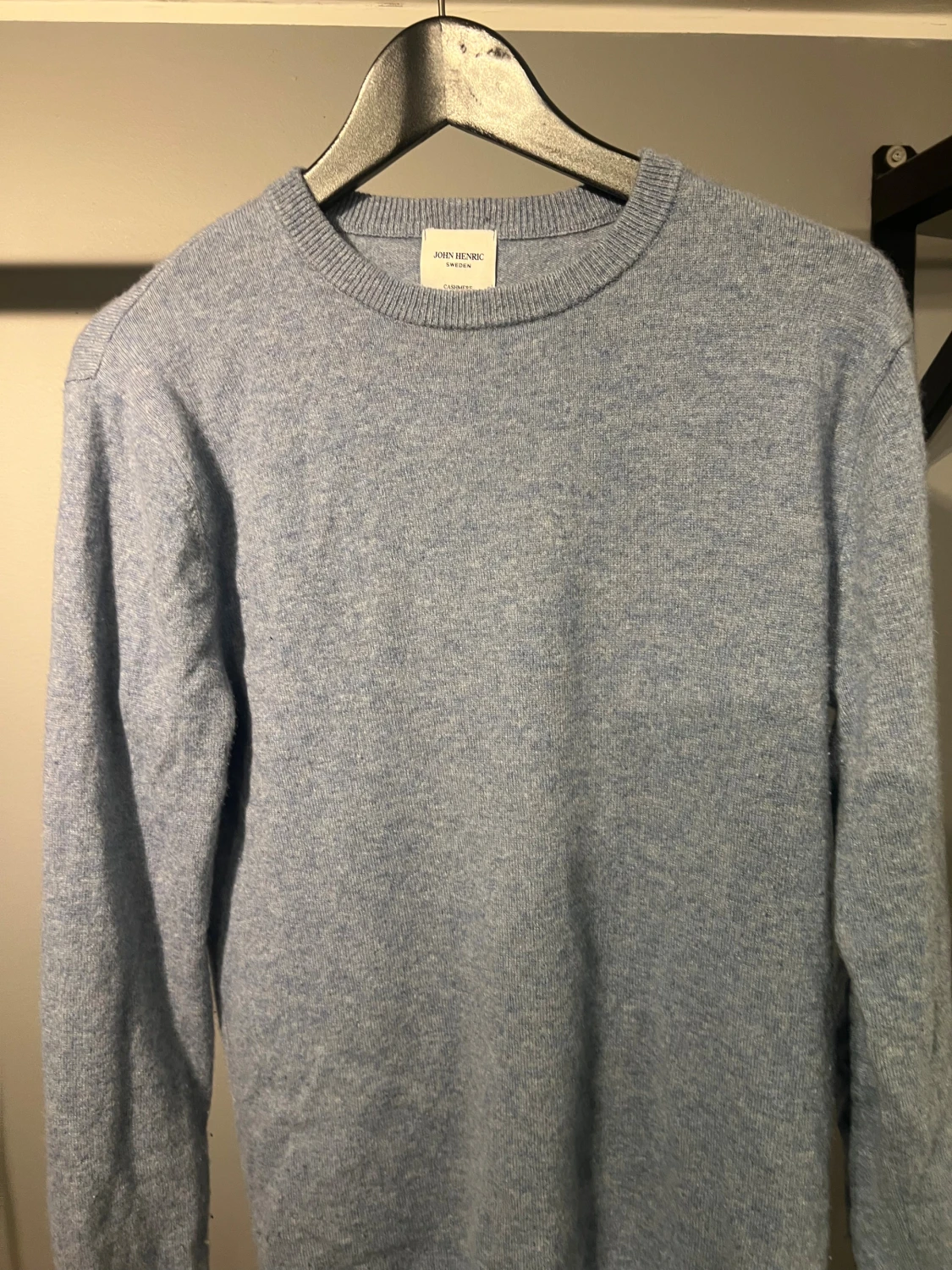 Ljusblå kashmirtröja John Henric