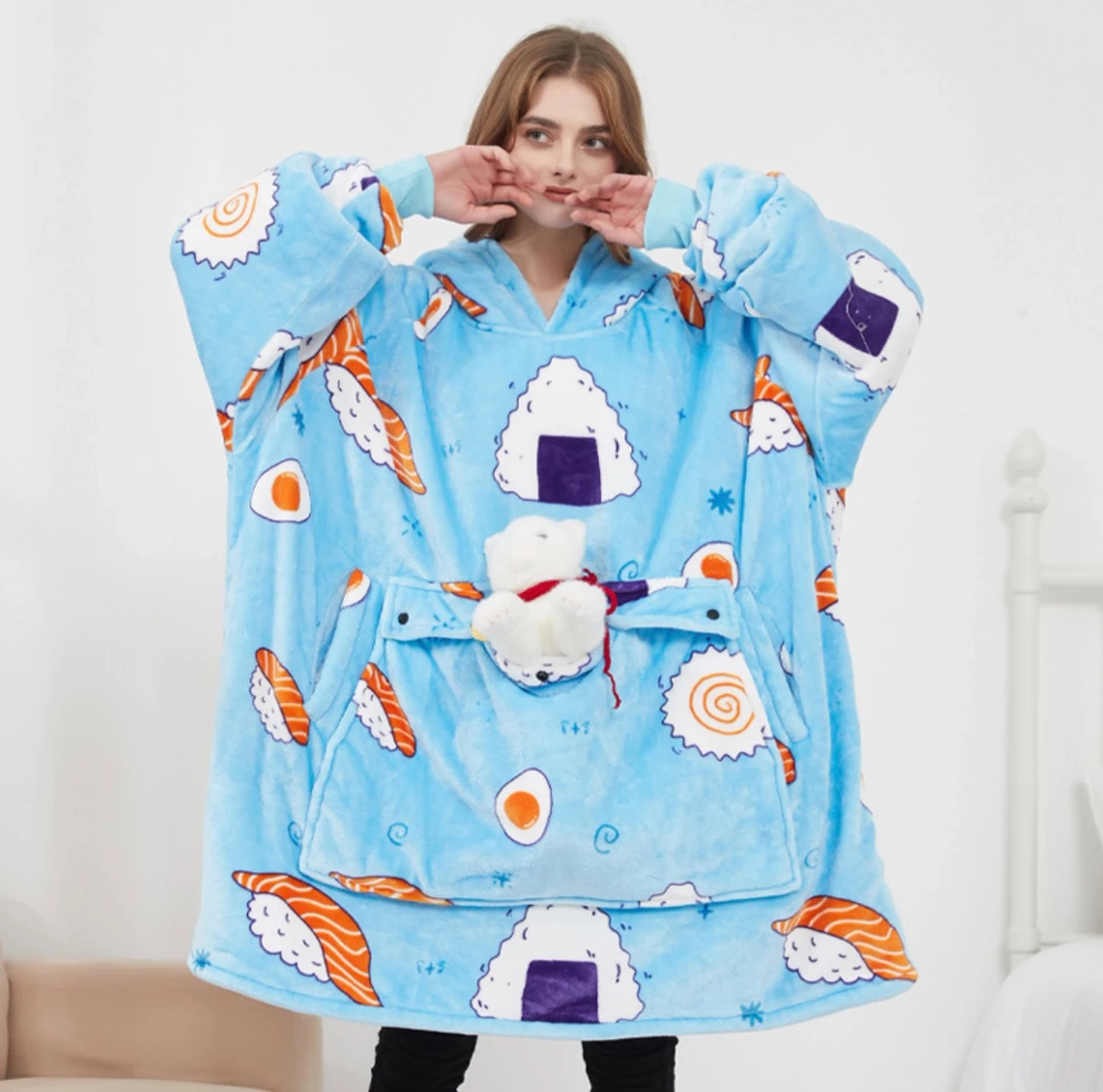 SHOPPU KAWAII SNUDDIE CLOAK BLANKET HOODIE