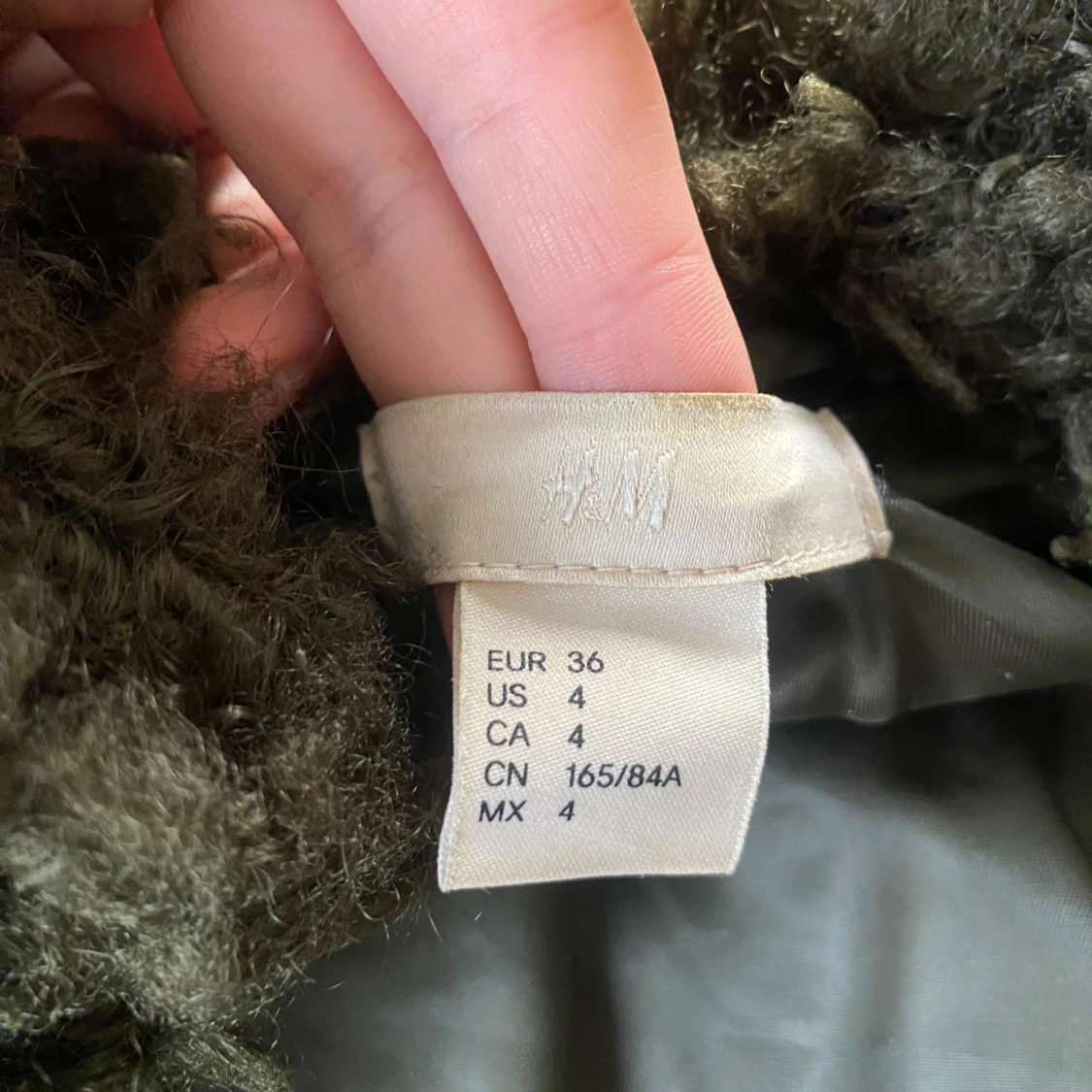 Mörkgrön teddyjacka från H&M - 2