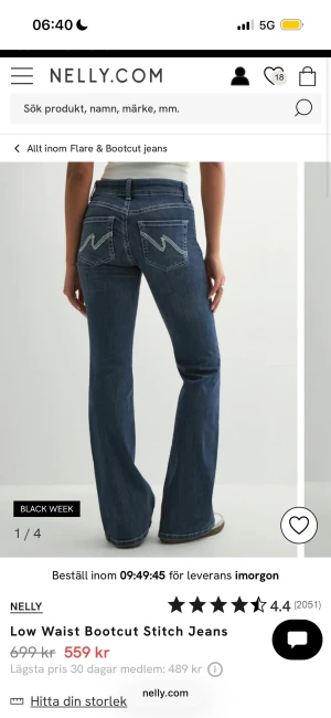 Nelly jeans  - Jättefina, uppklippta så passar dig runt 160