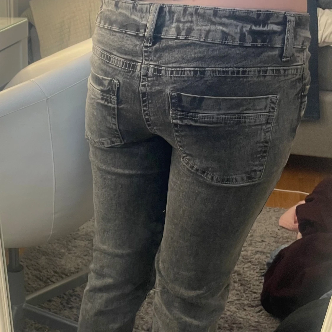 Grå bootcut jeans - 1