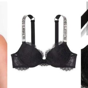 Svart spets-bh från Victoria's Secret - Ny, aldrig använd. Nypris är runt 1000kr men säljer för halva priset🩷 Storlek 75B