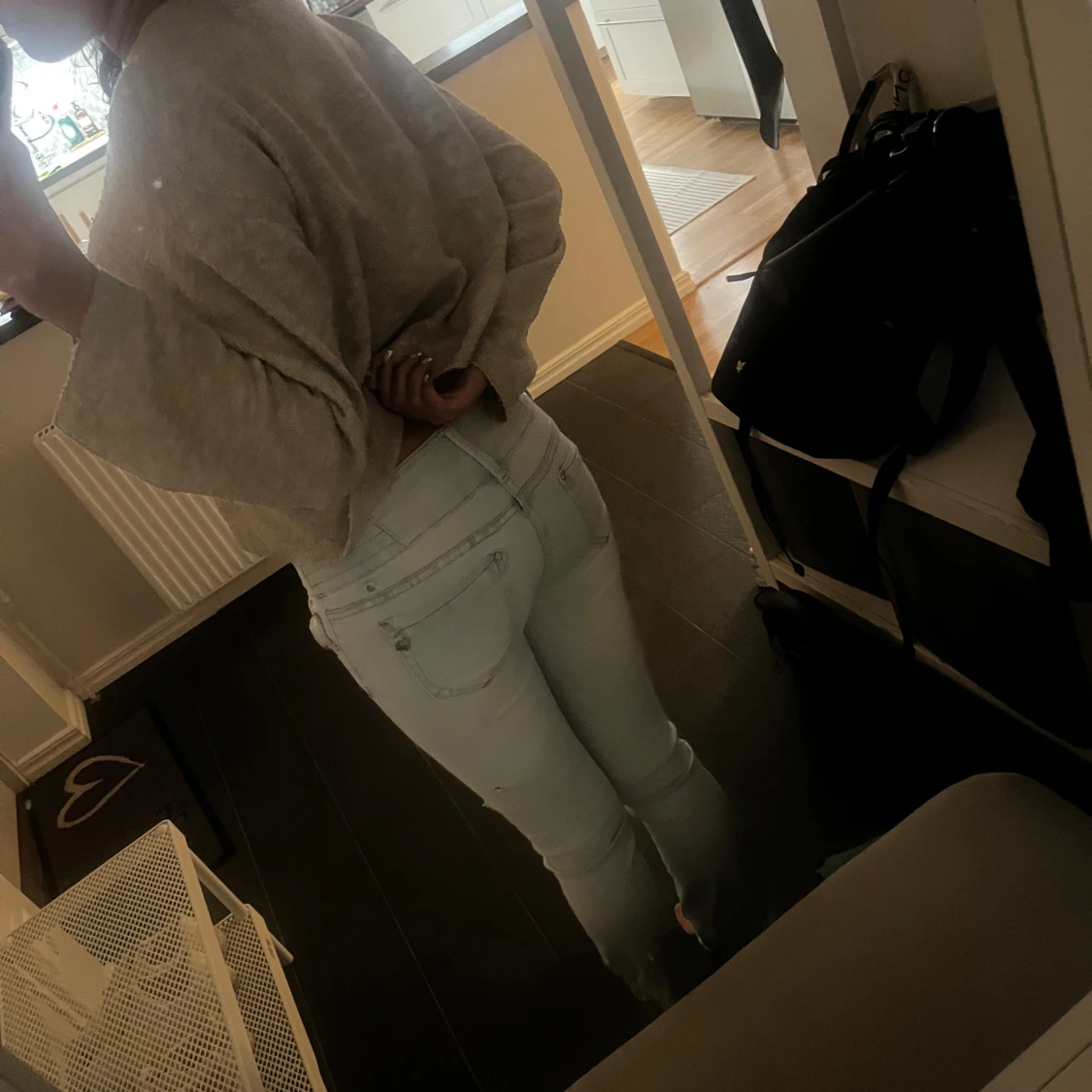 Ljusblå bootcut jeans - 1