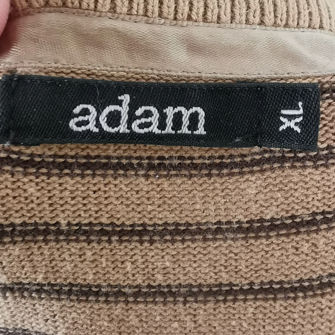 Beige och brun randig tröja Adam XL