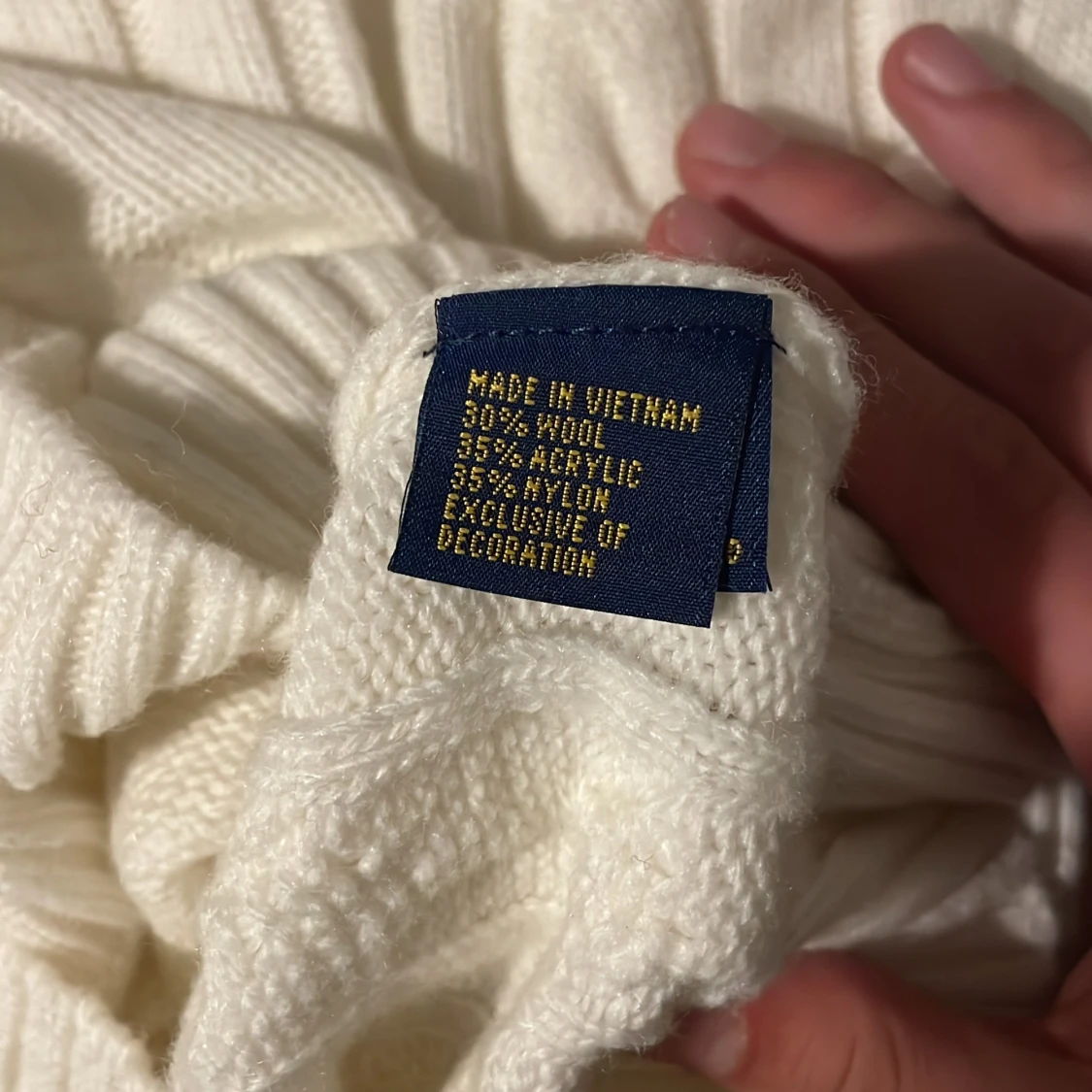 Vit stickad polotröja från Polo Ralph Lauren - 4