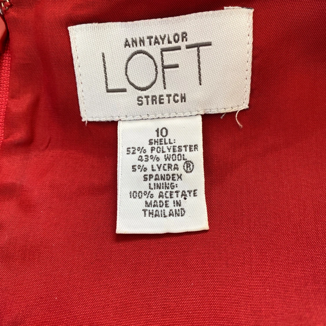 Röd ärmlös klänning från Ann Taylor Loft - 3