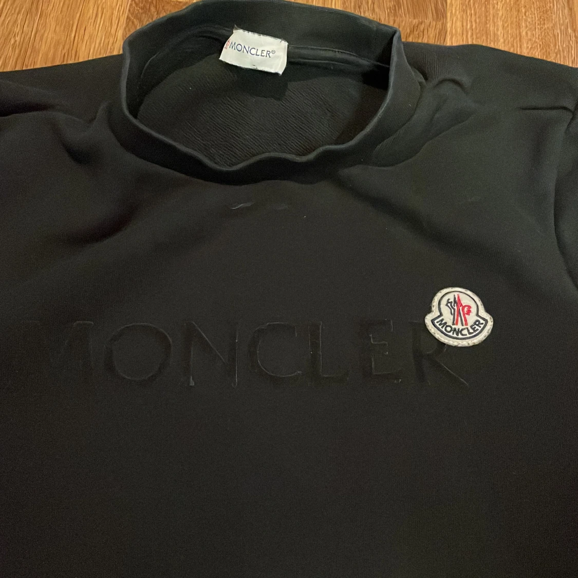 Svart Moncler sweatshirt med logga - 1