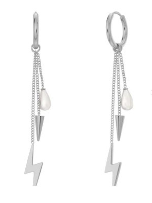 Edblad Peak Hoops Multi Steel - Jättefint skick! Endast testade. Går att byta hängena och ha 1, 2 eller 3 på. Silverörhängen från Edblad