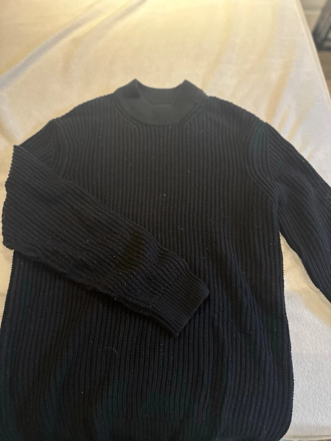 Svart ribbad stickad tröja Brave Soul