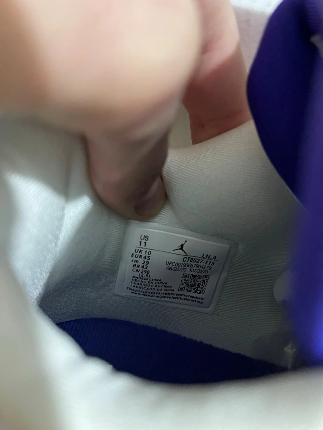 Air Jordan 4 White Purple sneakers - 4