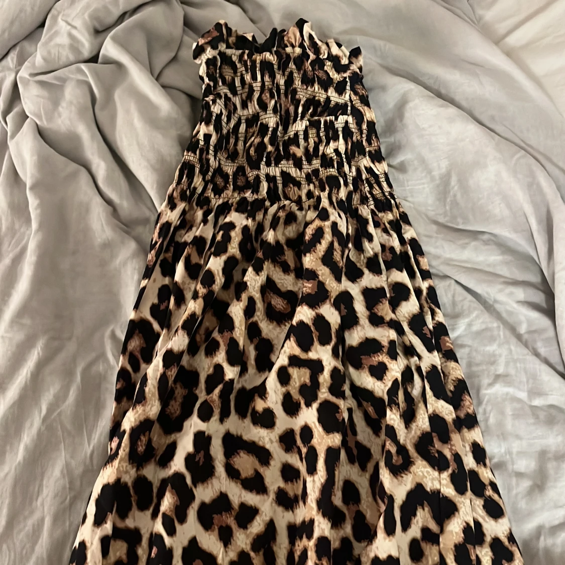 Leopardmönstrad långklänning - 2