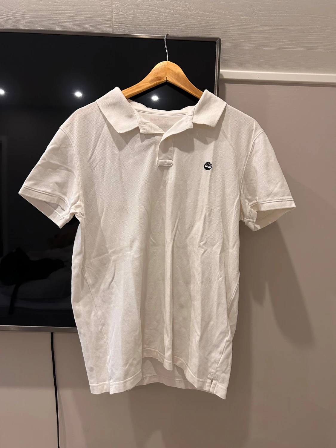 Vit pikétröja från Timberland