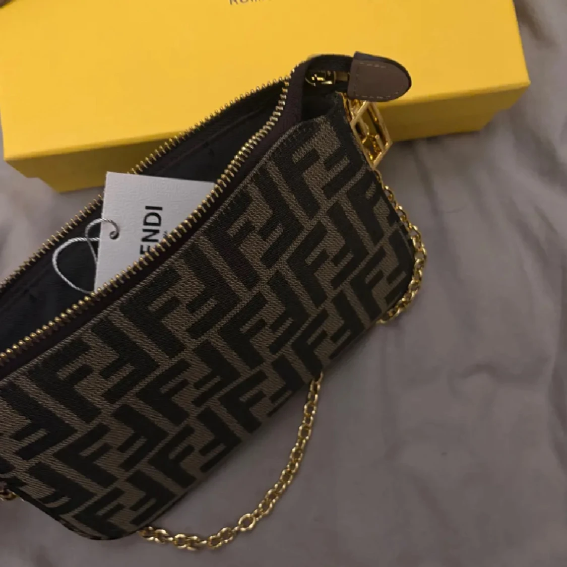 Fendi axelväska med FF-mönster - 3
