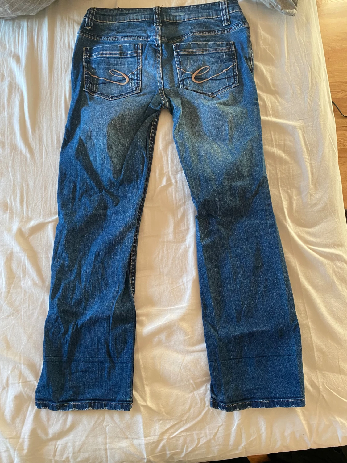 Blå Five jeans med broderade bakfickor - 3