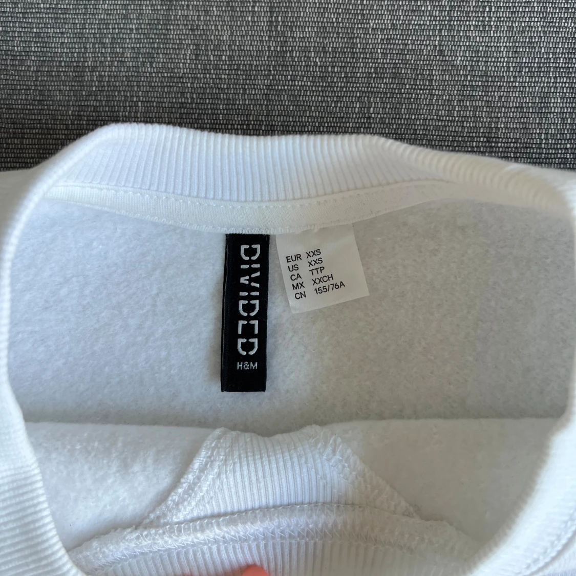 Vit sweatshirt med tryck (ny) - 3