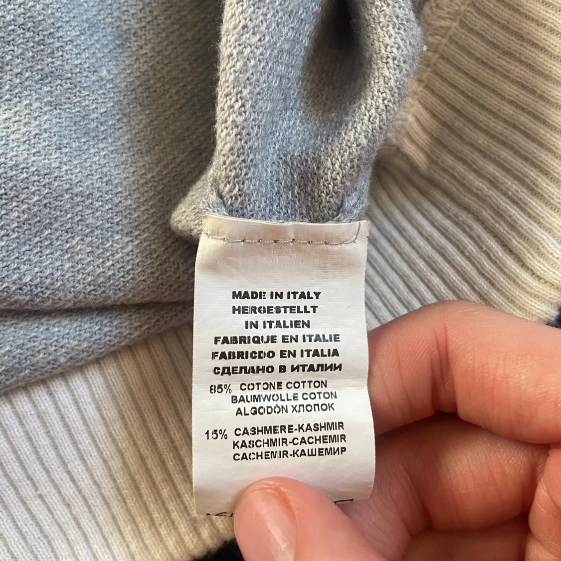 Ljusgrå zip up hoodie från Gran Sasso - 3