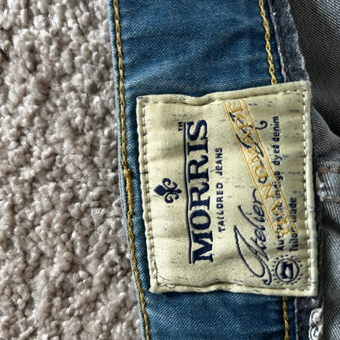 Blå jeans Steve Satin från Morris - 3