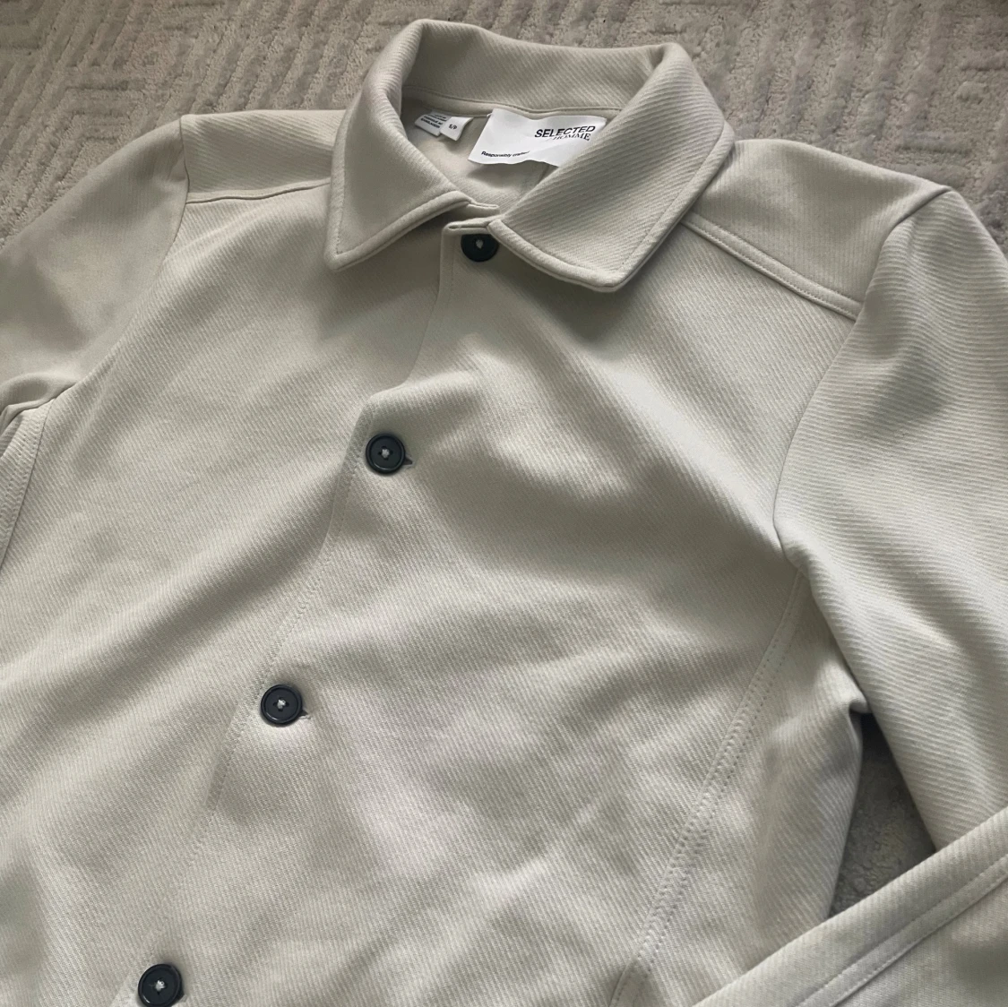 Beige overshirt från Selected Homme - 2