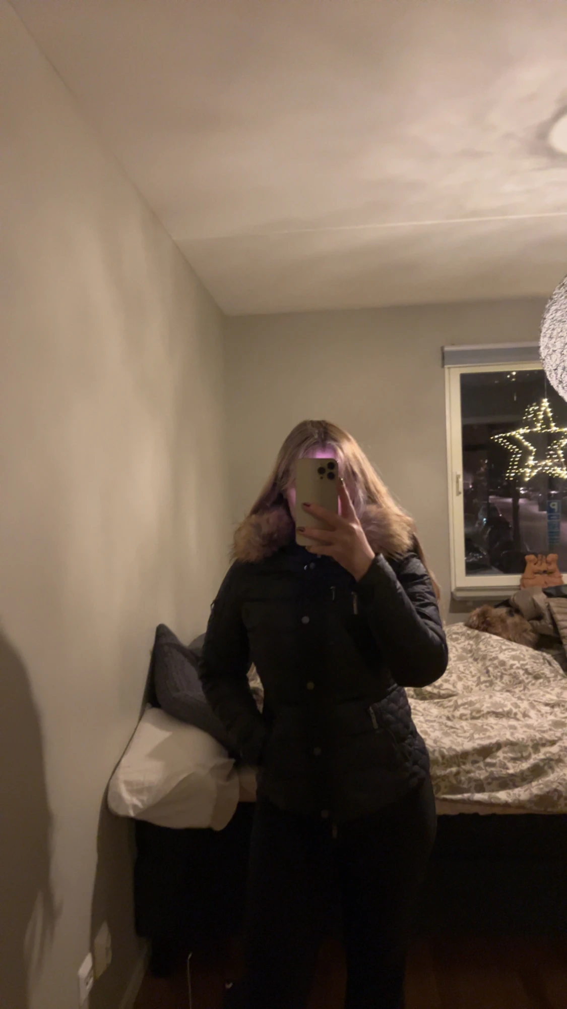 Svart jacka med äkta päls från RockAndBlue - 5