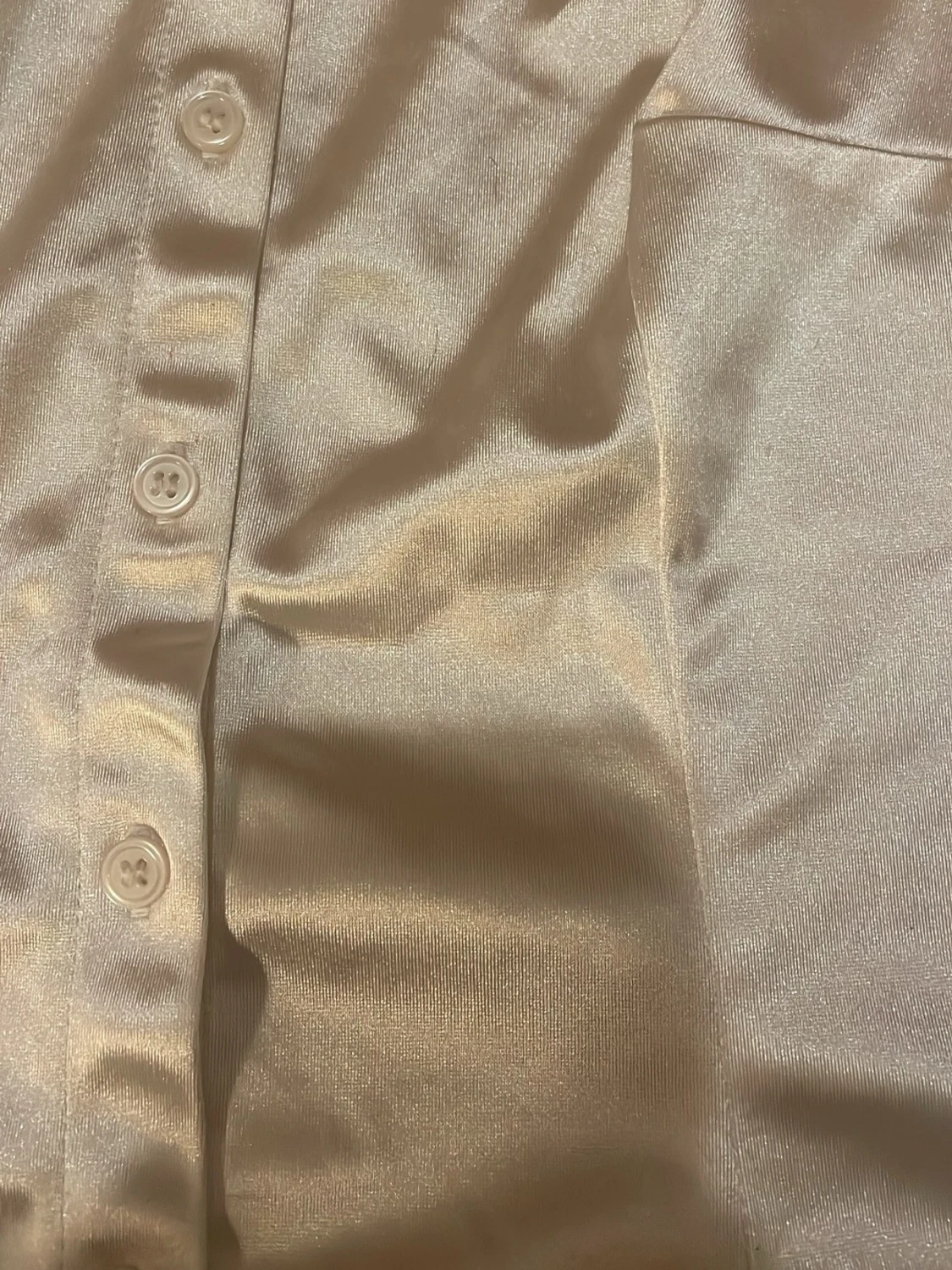 Champagnefärgad satinblus från H&M - 2