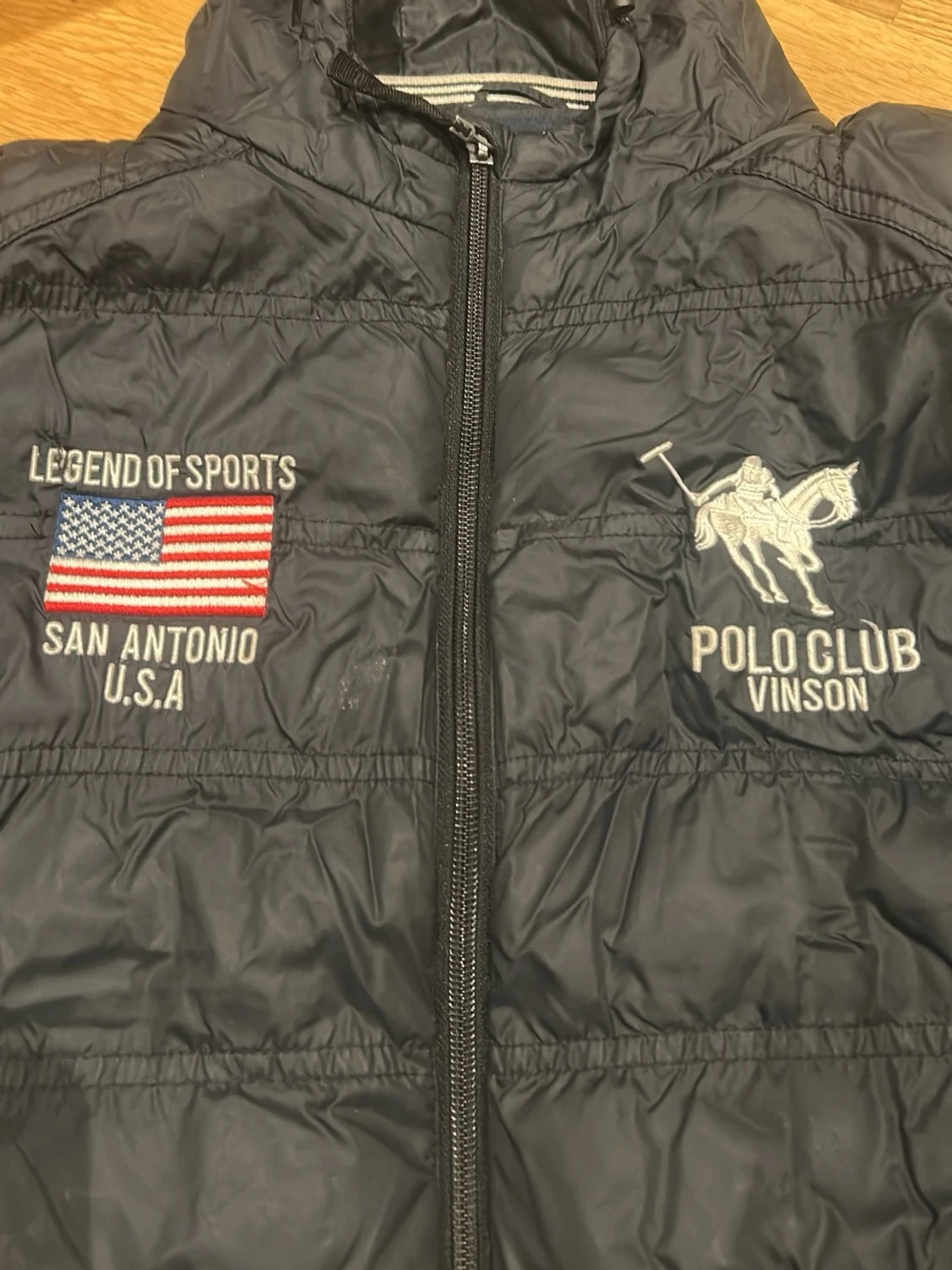 Svart pufferjacka från Vinson Polo Club
