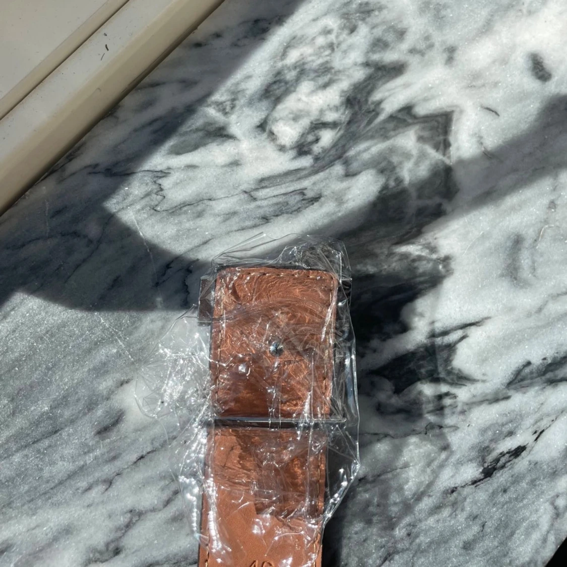 Louis Vuitton svart rutigt skärp i skinn - 1