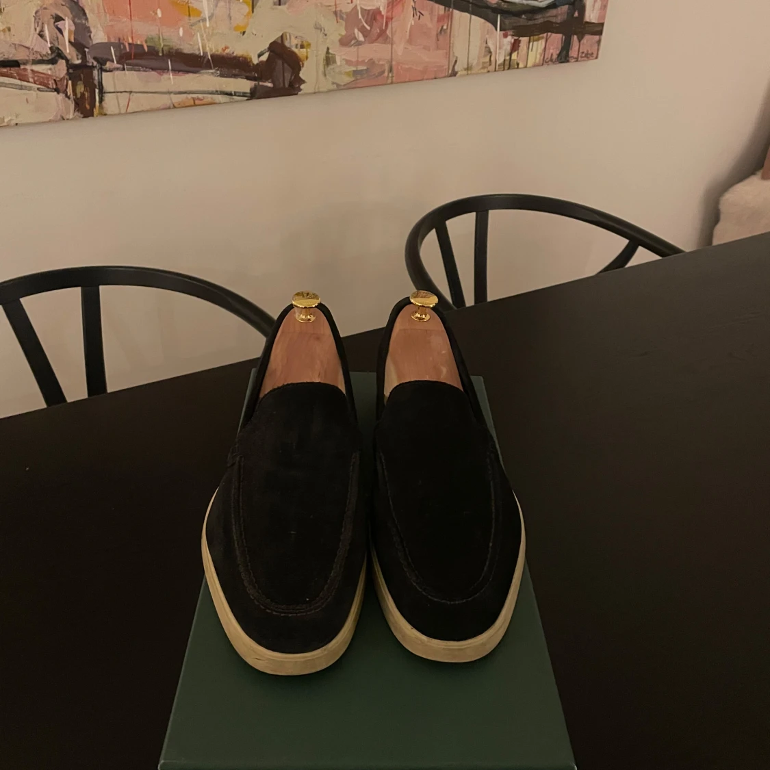 Svarta mockaloafers från Massimo Dutti - 1