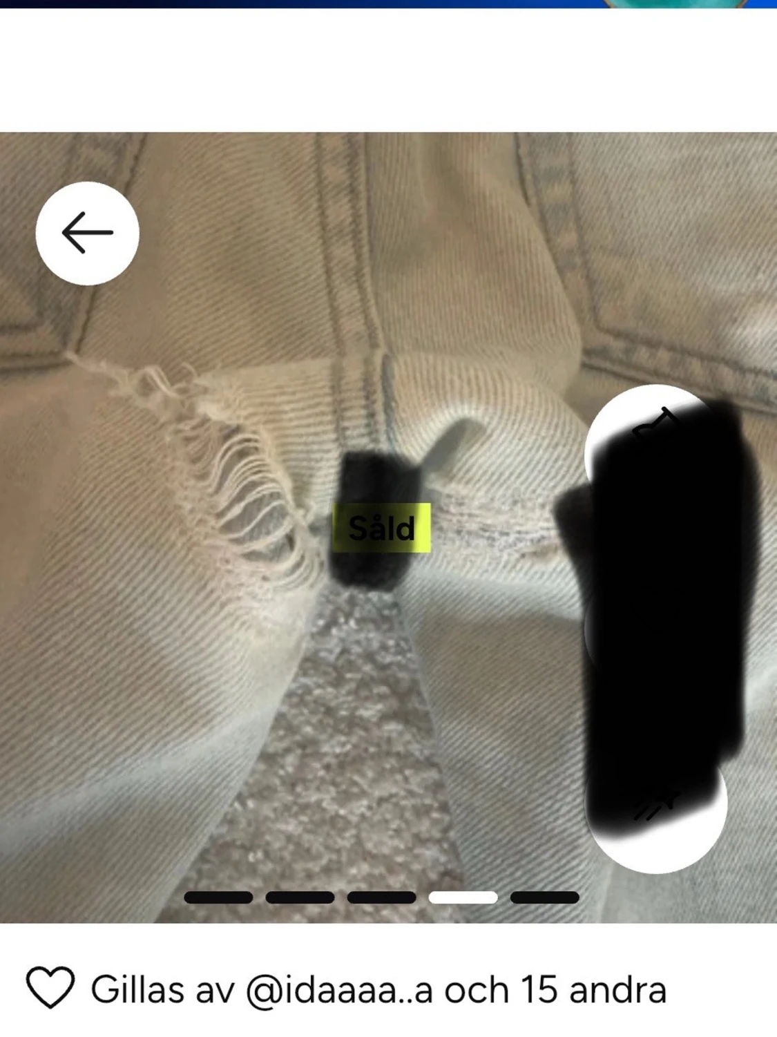 Ljusblå bootcut jeans med slitningar - 2