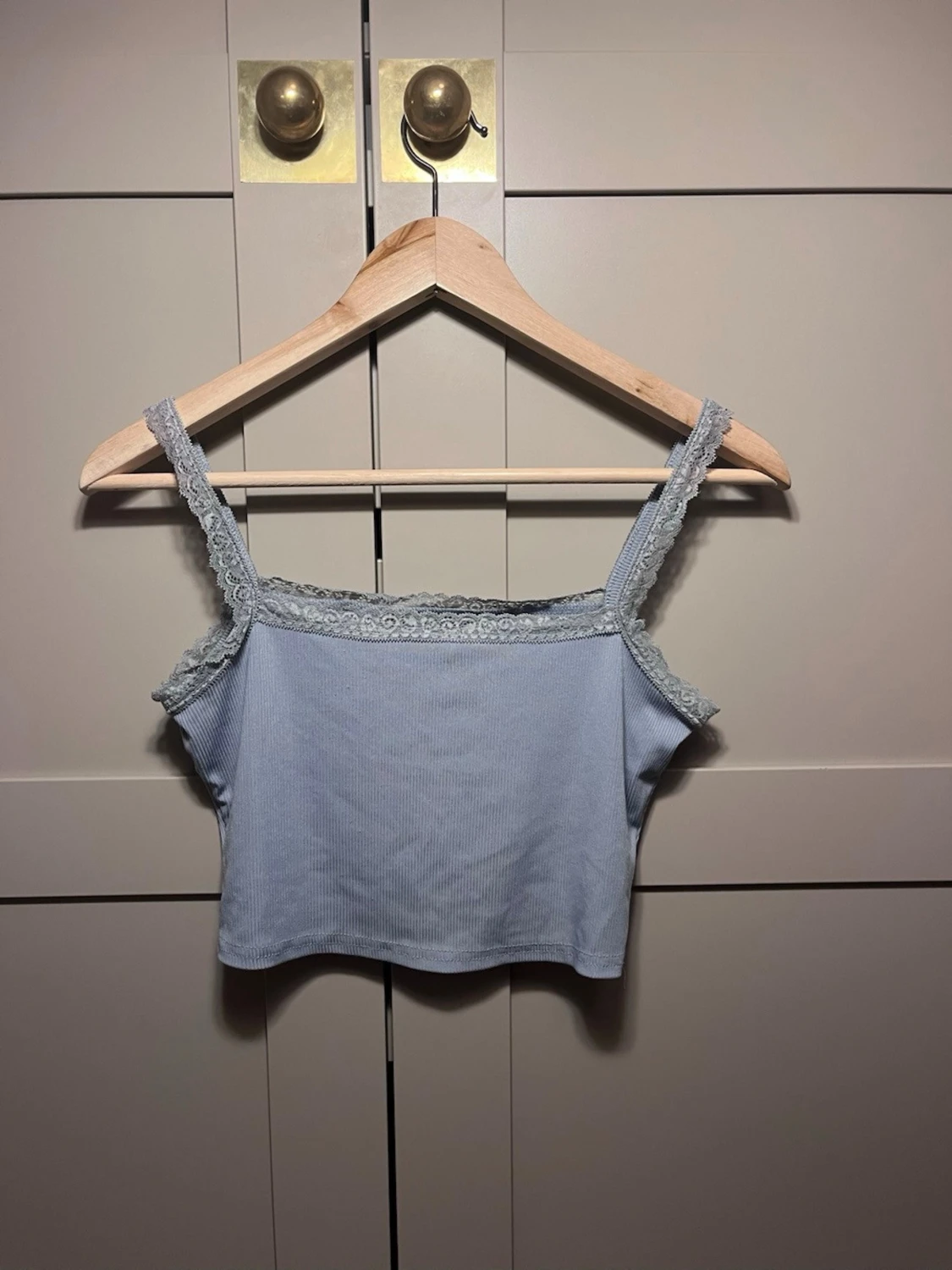 Shiny blue spetslinne 