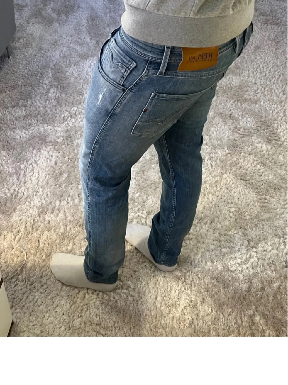 Replay blå jeans med slitningar - 2