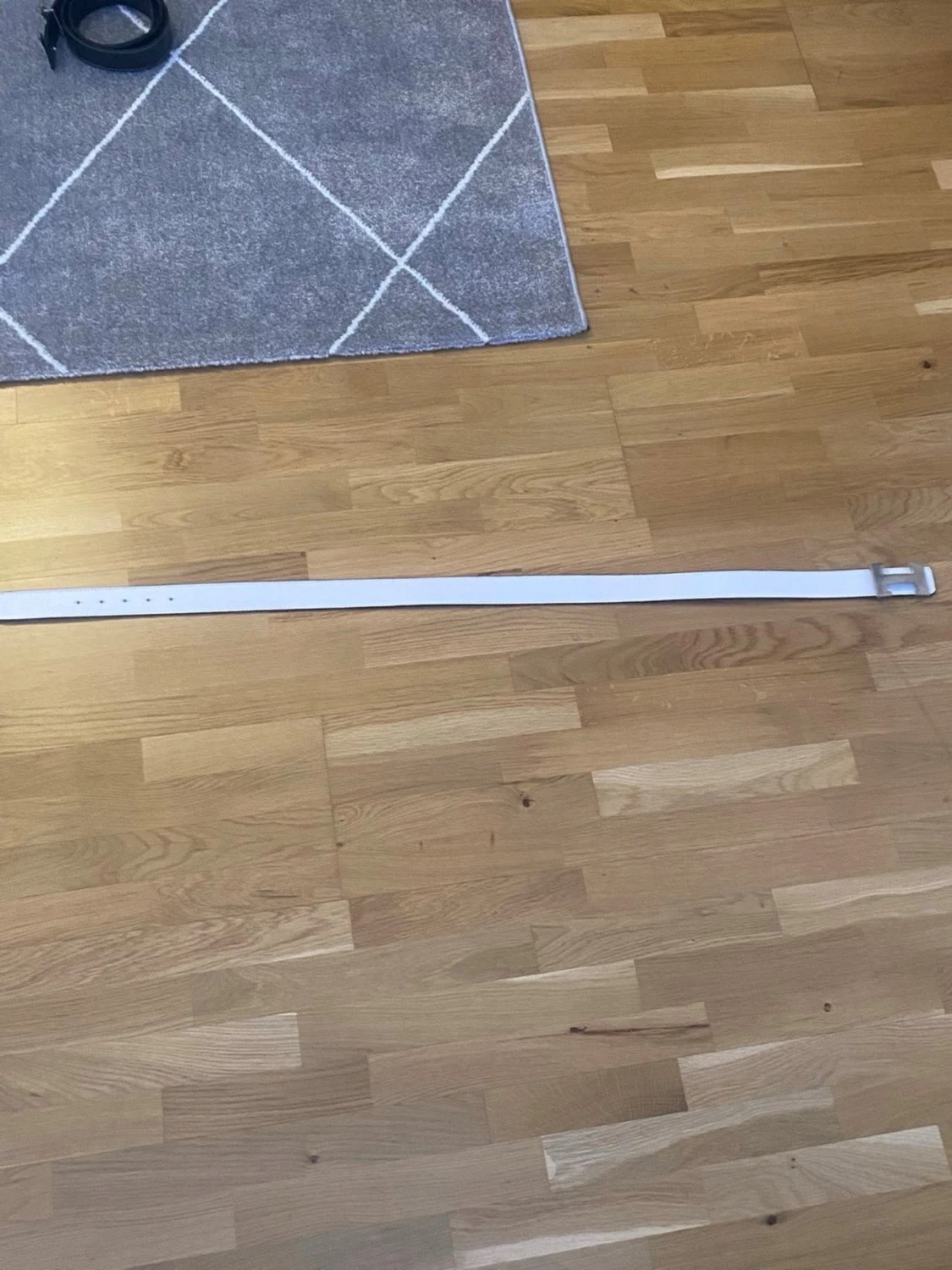 Vit och svart h-ermes skärp i skinn - 2