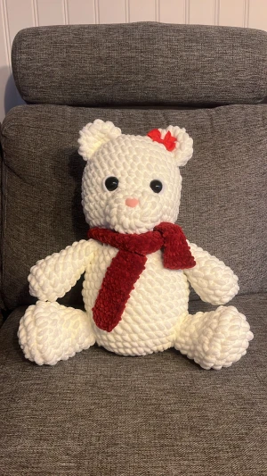 Virkad jul nalle  - Handgjord virkad söt jul nalle 