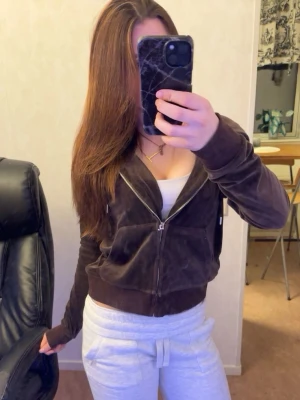 Brun juicy zip - Säljer en brun juicy tröja för den ej används, storlek L men sitter som S-M