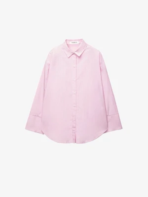 Pull&bear skjorta - Superfin rosa randig skjorta från Pull & Bear i storlek S och helt ny med taggar! Perfekt för dig som vill ha en stilren, fräsch och lättmatchad skjorta. Aldrig använd. Original pris = 379kr