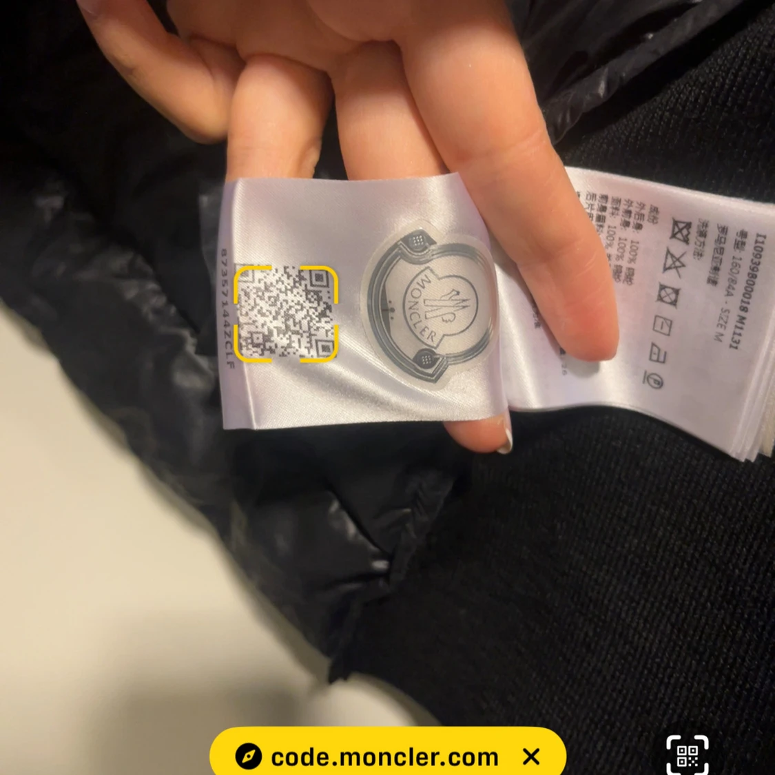 Svart quiltad cardigan Moncler - 3