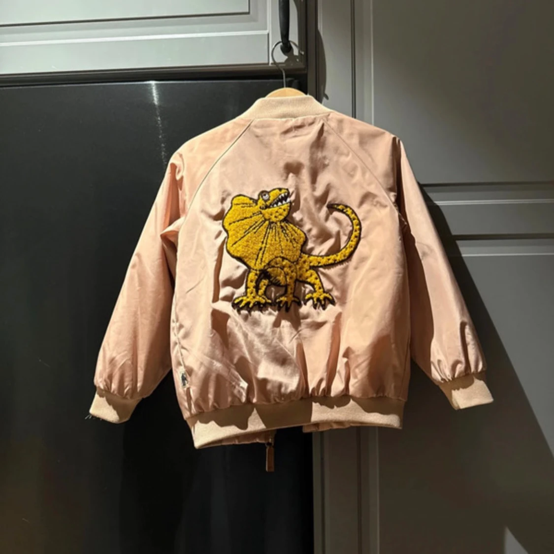 Rosa barn bomberjacka Mini Rodini med ödla - 1