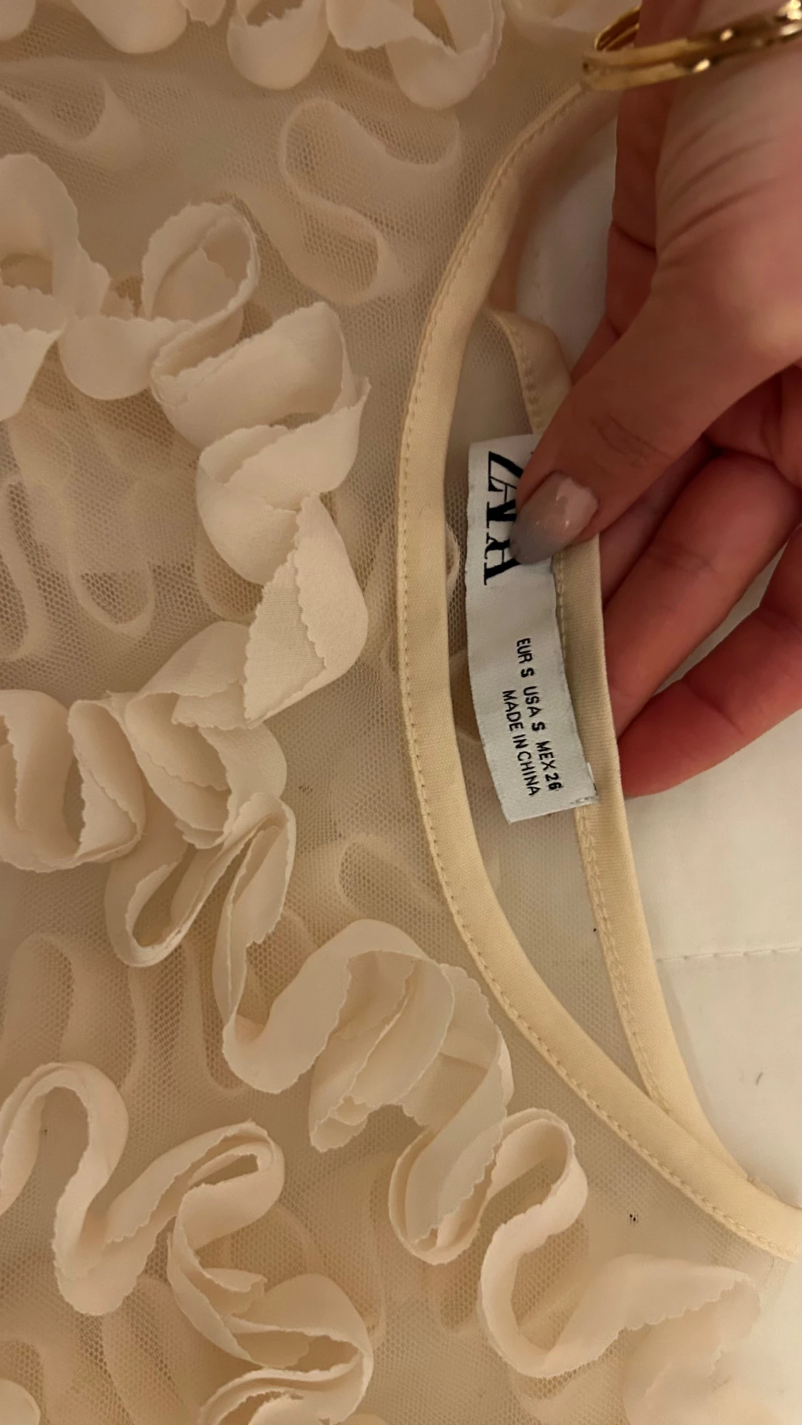 Blommig/volang topp - 3