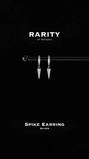 Spike Earring - Silver: Unika silvriga örhängen med spikar  - Otroligt snygga örhängen med nitar i rostfritt stål!! Örhängena är i fin silvrig färg och passar så bra för att piffa upp en outfit och lägga till en extra detalj🪽Likt alla andra våra smycken tål dessa örhängen vatten och håller sitt glans länge!! Vid frågor eller funderingar - välkommen att skriva till oss🪽
