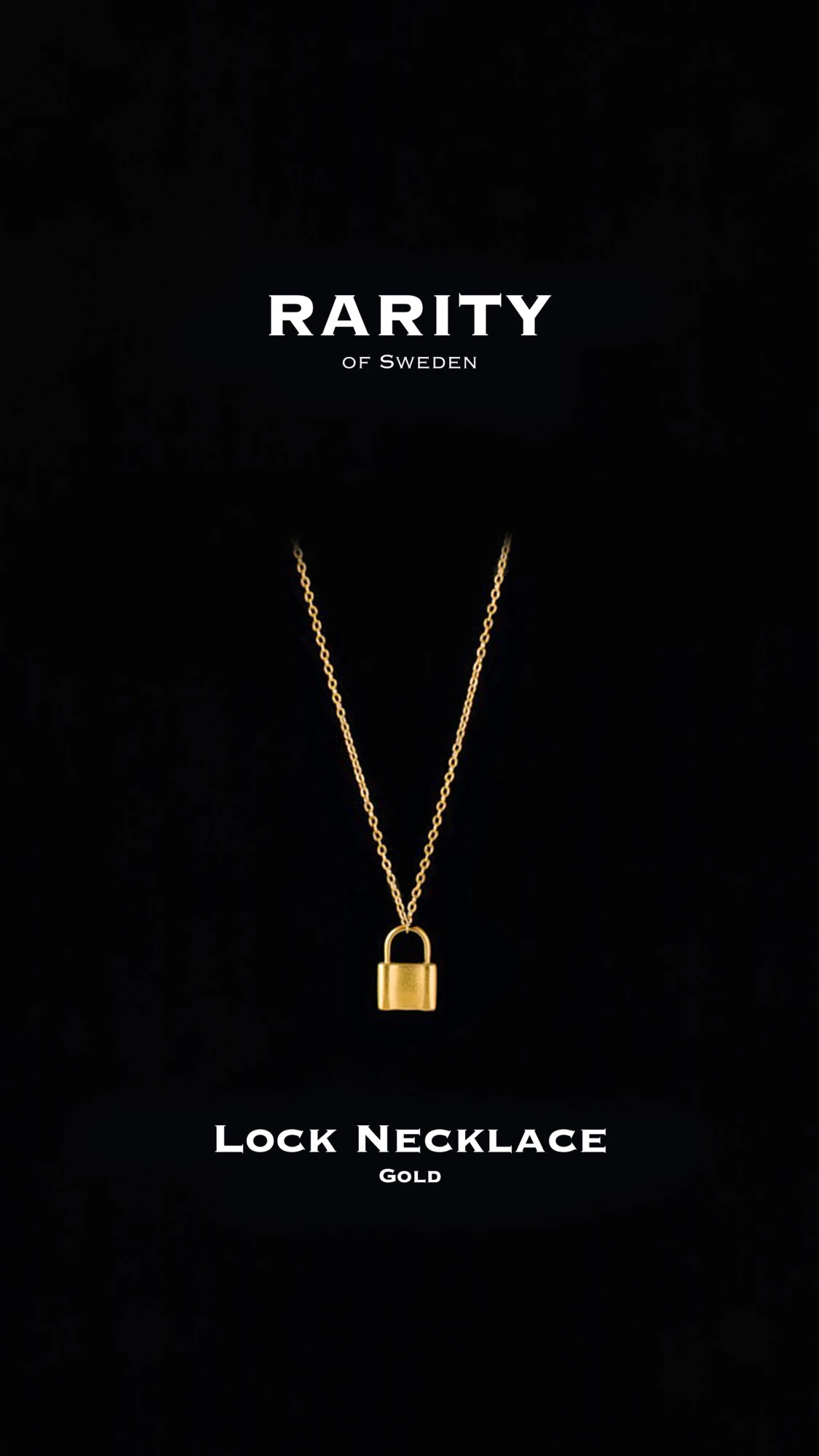 Lock Necklace - Gold: Unikt halsband 