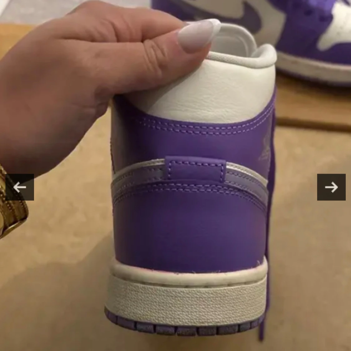 Nike Air Jordan 1 mid lila/vita sneakers - 3