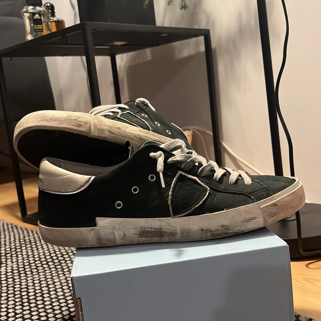 Philippe Model svarta sneakers i skinn