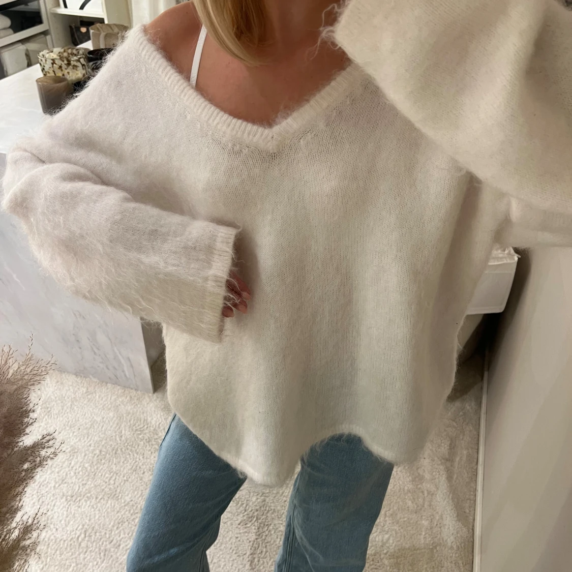 Vit stickad tröja från H&M Edition - 1