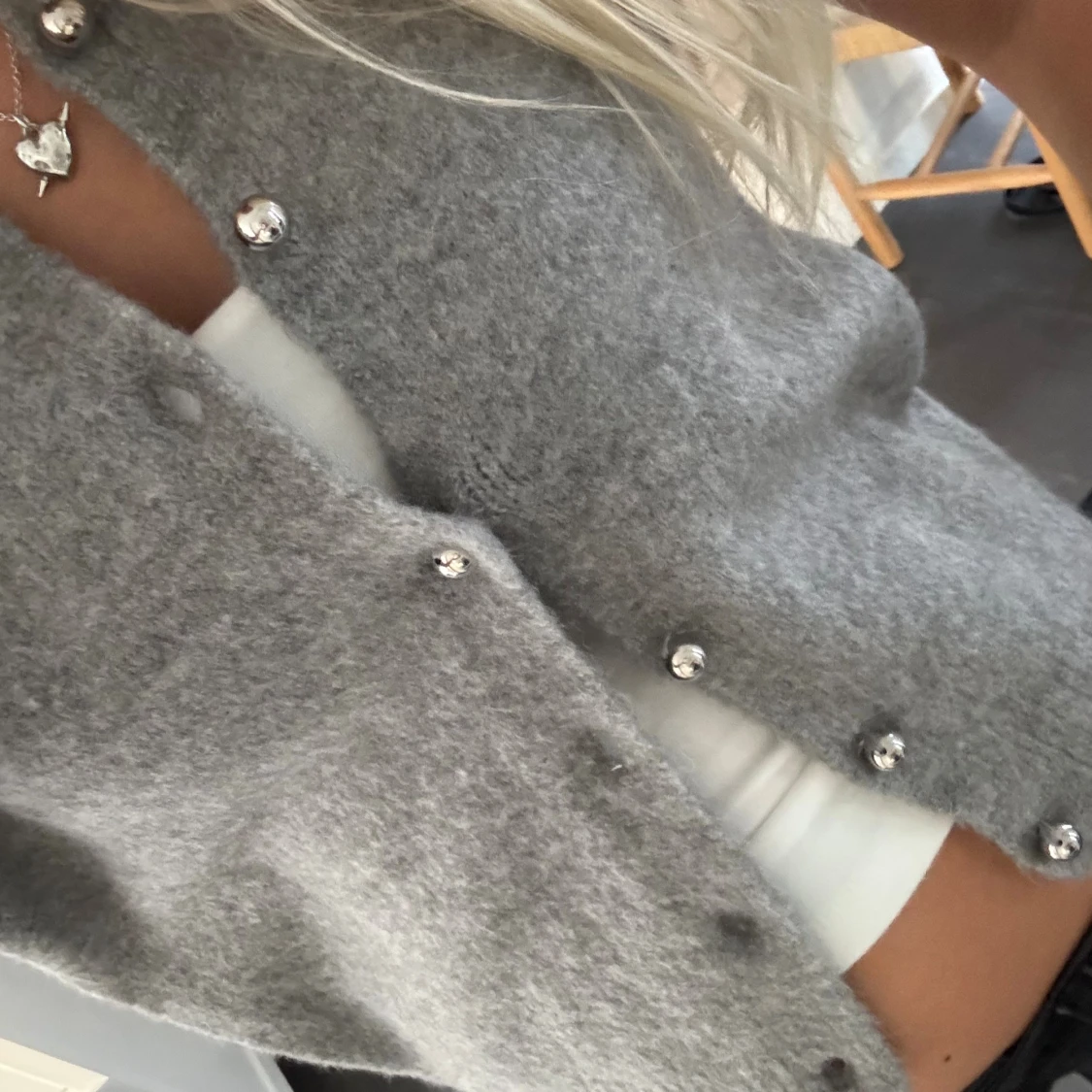 Grå kortärmad kofta🩶 - 2