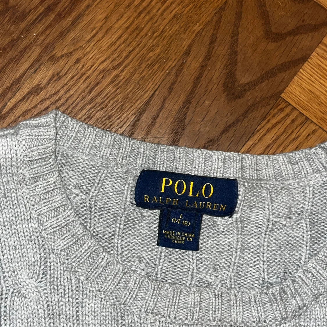 Grå kabelstickad tröja Polo Ralph Lauren - 2