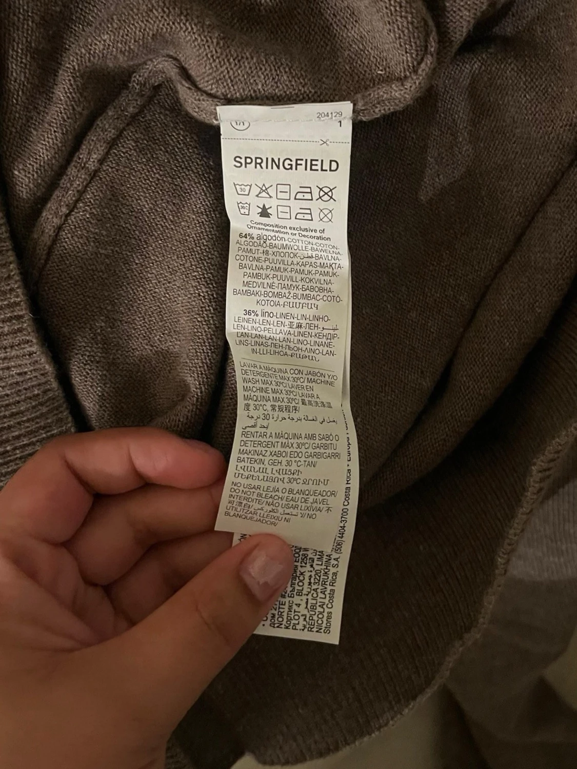 Brun stickad tröja från Springfield - 5